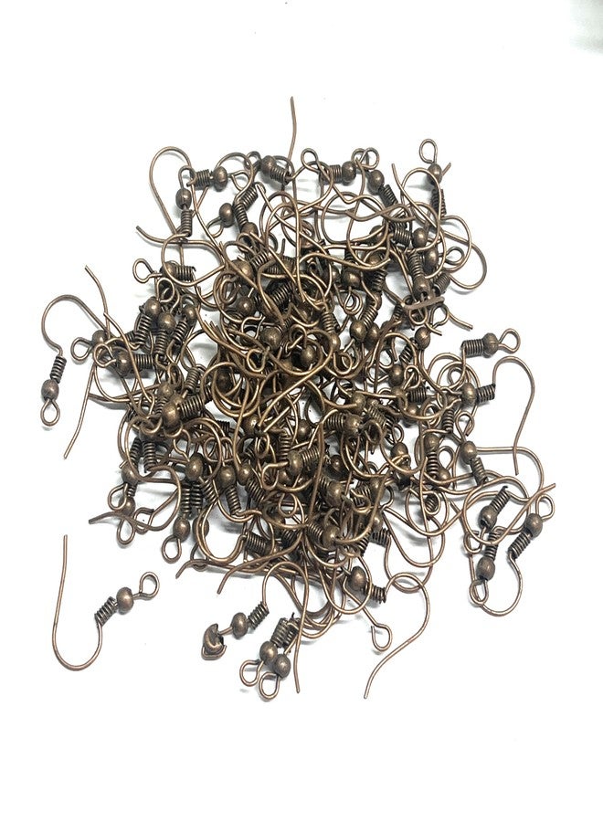 Excellentcrafts 100Pcs Earring Hooks for Jewelry Making � Fish Hook Ear Wires in Gold, Silver, Bronze, Rose Gold, Black � DIY Earring Making Kit for Women, Crafters & Beginners � 50 Pairs (Copper) - Image 1